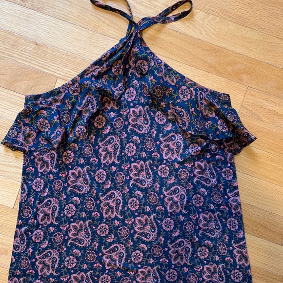 LOFT Halter Ruffled Summer Top - Picture 1 of 3